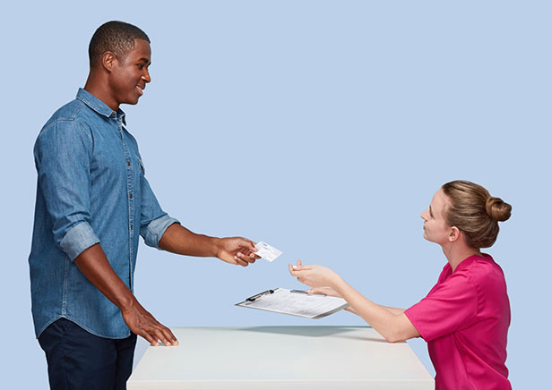 A patient booking an appointment